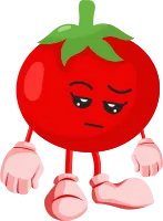Cute Tomato feel sad