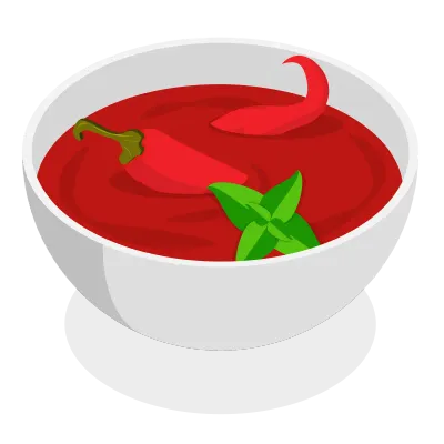 3D Isometric Flat  Set of Soup Bowls. Item 4