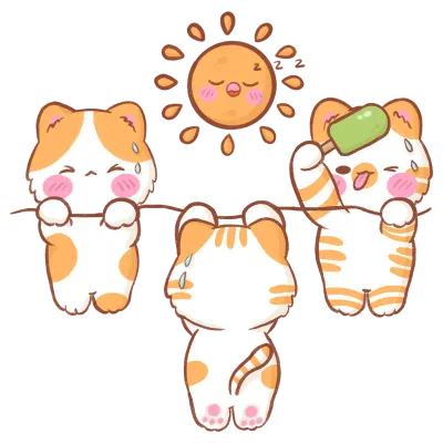 Hanging cats with sum