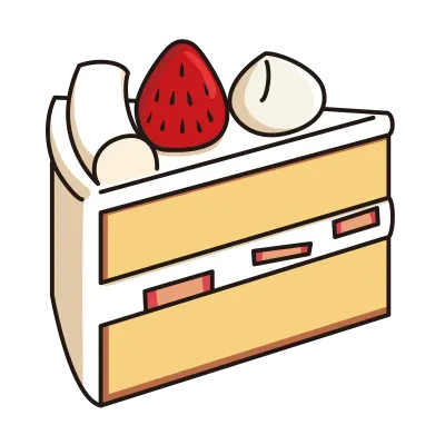 Clip art of strawberry shortcake