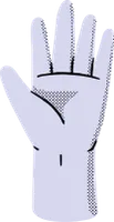 Flat Color palm of the hand with forward facing gesture