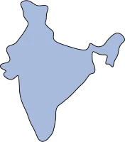 Map of India. Country map silhouette vector illustration