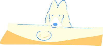 밥 먹는 강아지