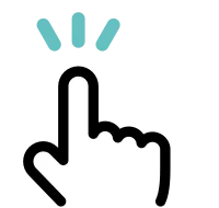 Simple hand sign icon for clicks
