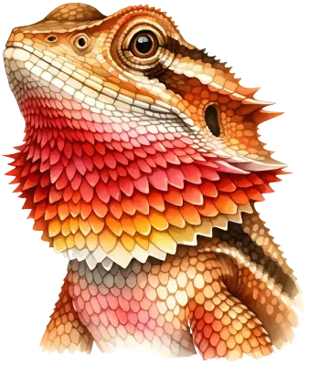 3d frilled lizard