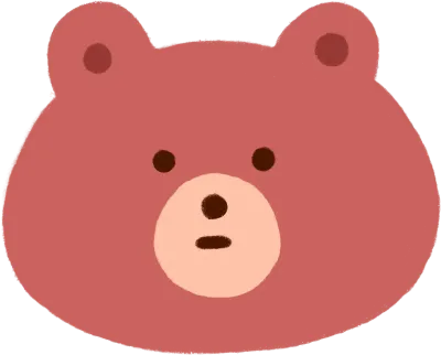 Cute bear animal pencil color illustration