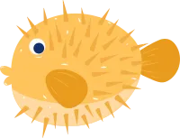 Hand drawn vector illustration of a collection of fish and sea coral reef