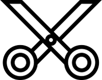 scissor line icon
