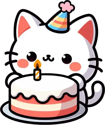 생일 축하 고양이