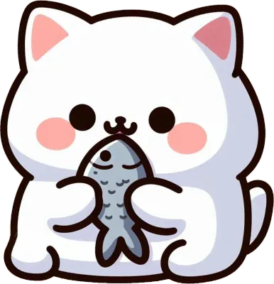 생선을 잡은 고양이