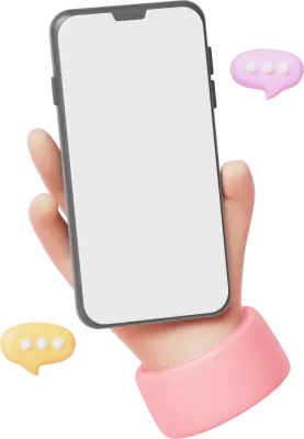휴대폰과 손 아이콘 목업 Smart Phone and Hand Icon Mock up