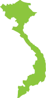 Vietnam map color illustration vector
