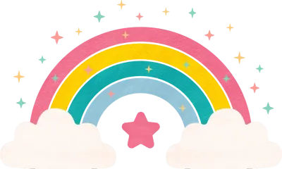 아름다운 무지개 동화 일러스트