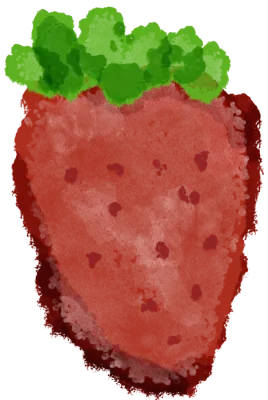 Watercolor strawberry illustration