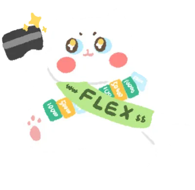 플렉스 하얀 고양이