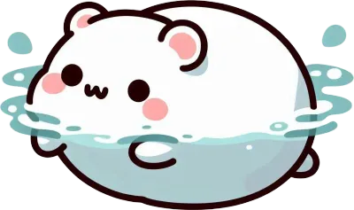 수영하는 햄스터