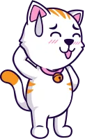 Awkward Kawaii Cat Blushing