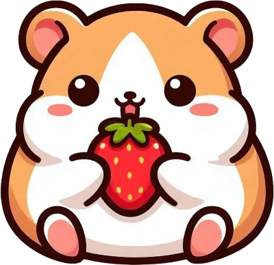 딸기먹는 햄스터