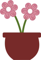 pink flowers in pots