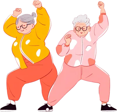 춤추는 노인들