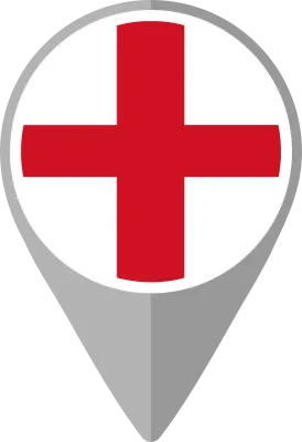 england Flag on Location Pin