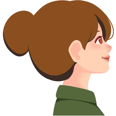 side profil bun brpwn hair girl