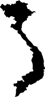 Black Silhouette of a Vietnam Country land Map