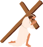Minimal and simple cartoon Jesus christ, Christian religion