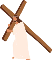 Minimal and simple cartoon Jesus christ, Christian religion