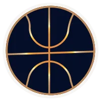 Golden Basket Ball Sticker