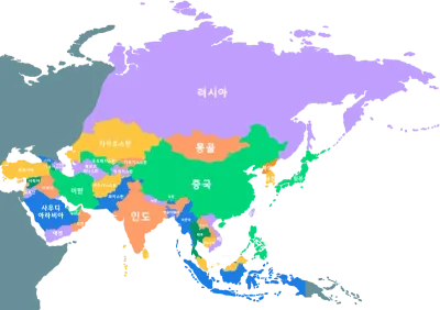 동남아시아 지도 일러스트