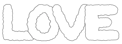 몽글몽글한 손글씨  러브 LOVE