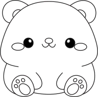 Bear squishmallow outline coloring page