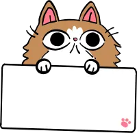 Cat funny holding an empty banner 01
