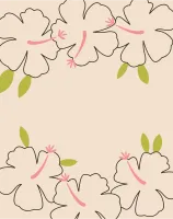 Tropical Flowers Pattern Card