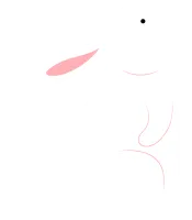cute white rabbit element decoration