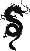 Chinese Dragon Silhouette