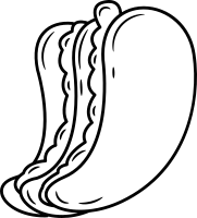 Hotdog Outline Icon