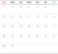 달력, 9월