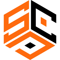 SCP hexagonal logo company design trendy
