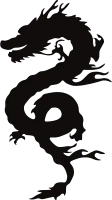 Chinese Dragon Silhouette