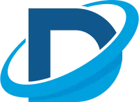 D Letter and Halo Swoosh Logo Template Illustration Design