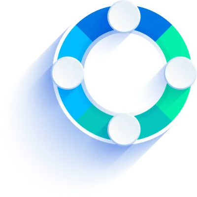 4 Circular Pie Chart Diagram Infographic