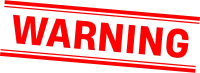 Warning Letter Rubber Stamp