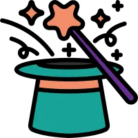 Magic Colored Outline Icon