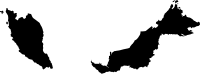 Malaysia Silhouette of a Australia Country land Map