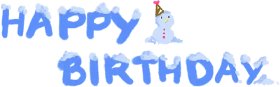 An illustrated diagram featuring calligraphy text for Happy Birthday greetings