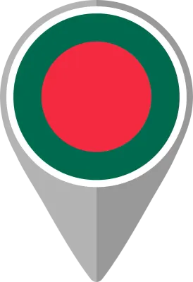 Bangladesh Flag on Location Pin