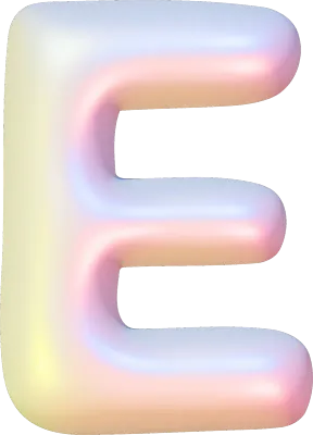 3D 알파벳 글씨 E