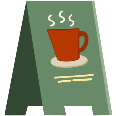 Cafe signboard